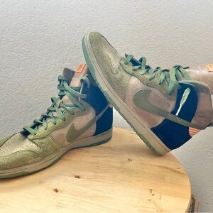 Vintage Nike Dunk High NL Classic Olive Slate Grey Mandarin ‘05 Sneakers Size 12